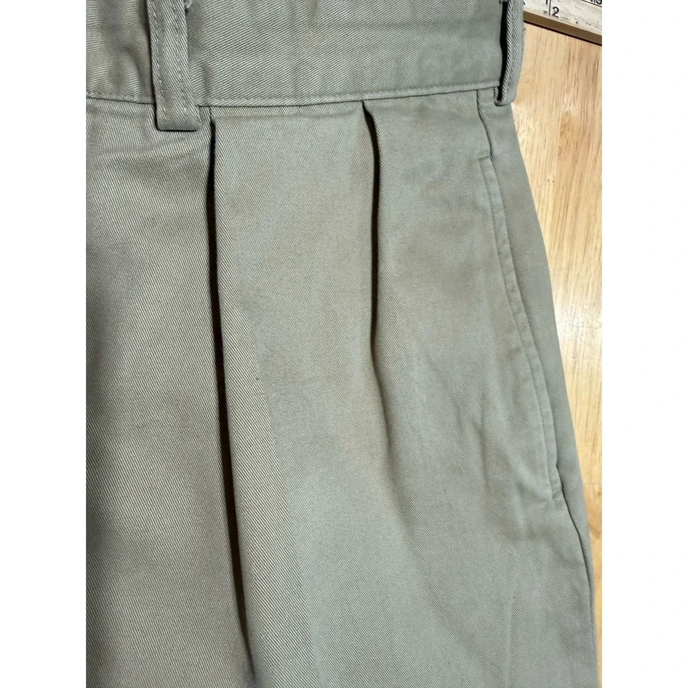 Vintage Polo Ralph Lauren Chino Mens 35x32 Khaki Pleated Pants 100% Cotton